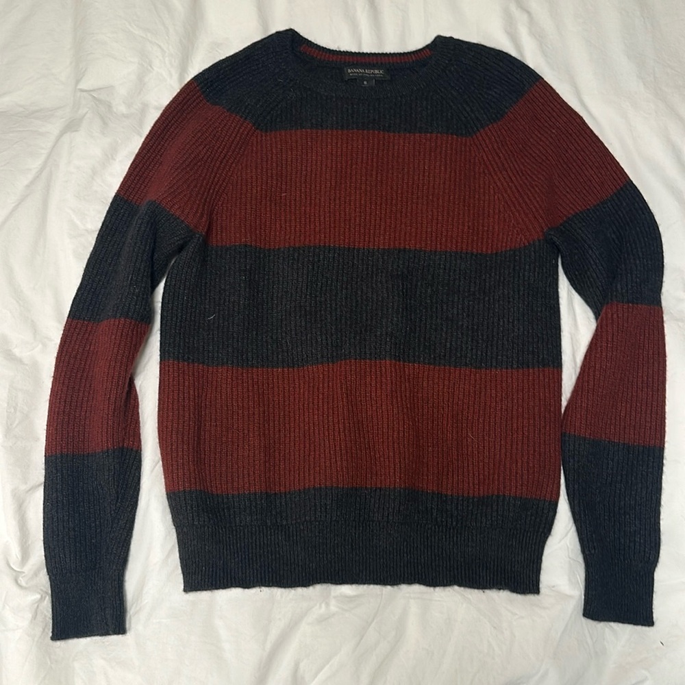 Striped Wool Blend Sweater, Men's S - Banana Republic